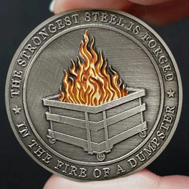 Dumpster Fire Challenge Coin - Image 4