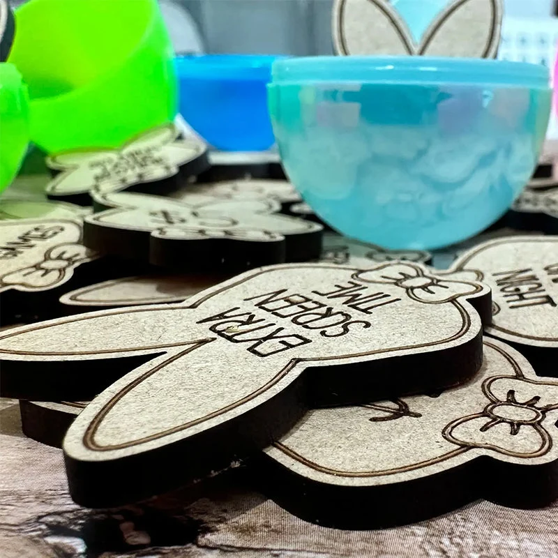 Easter Egg Stuffing Wooden Rabbit Token - Image 7