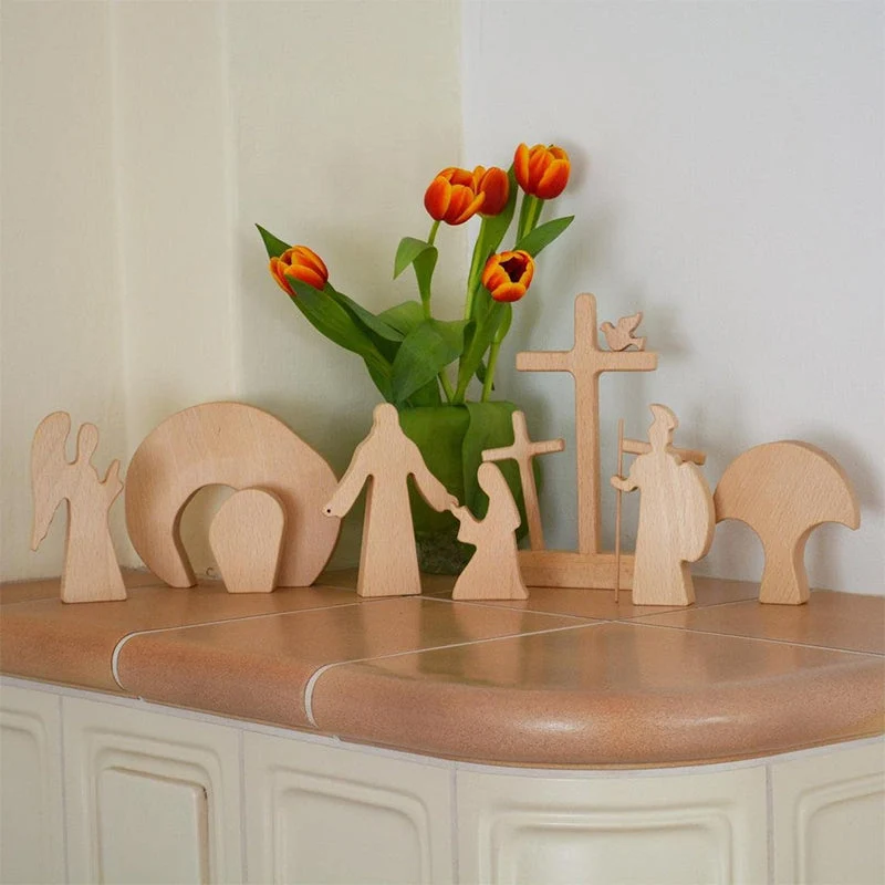 Easter Scene Wooden Decoration - Image 4