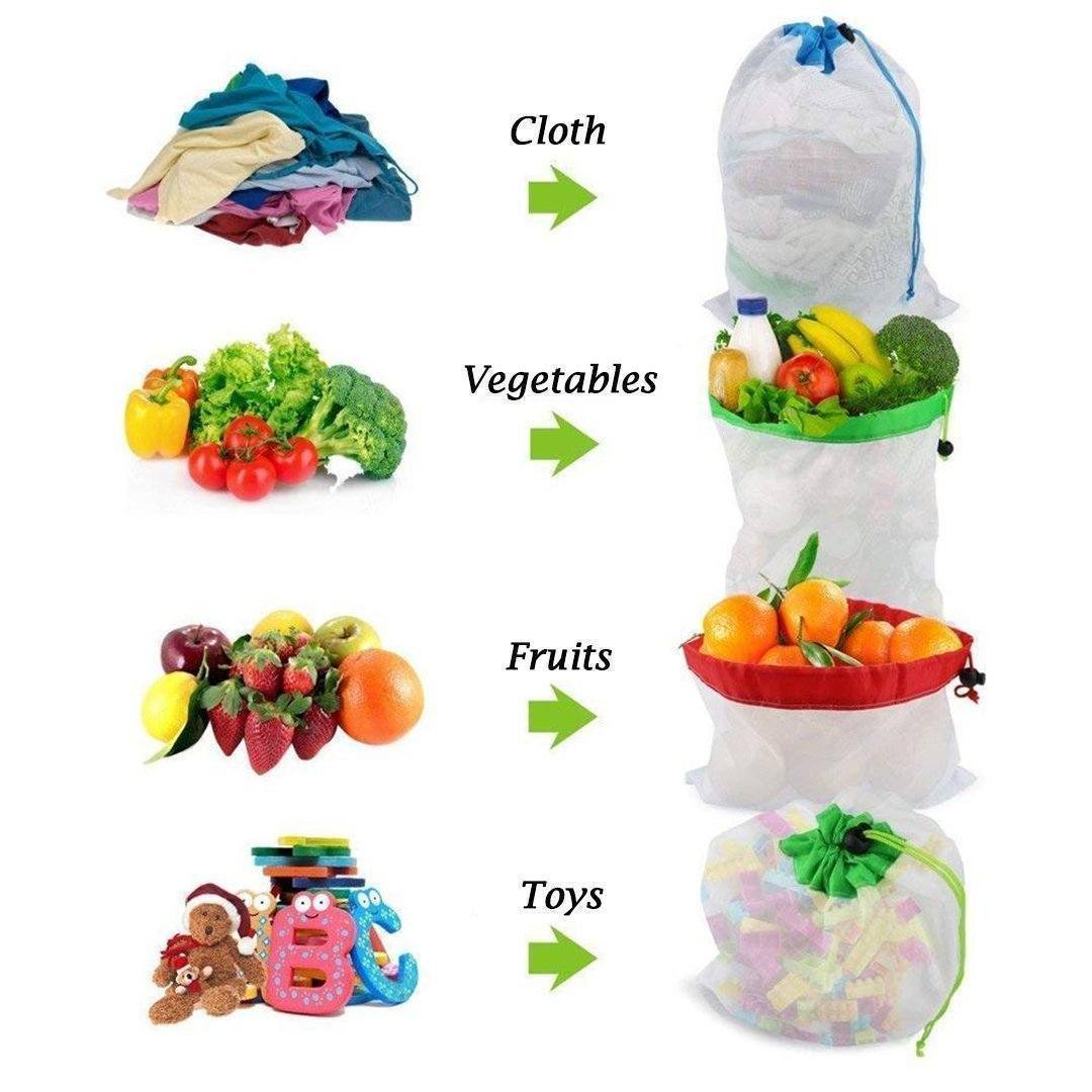 Ecological and Reusable Portable Bag, 12 Pieces - Image 2