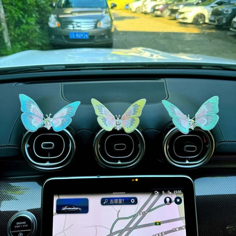 Embroidery Fragrance Butterfly Car Decoration - Image 6