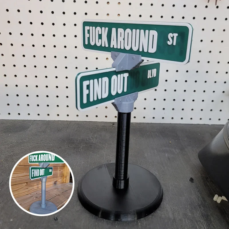 F Around/Find Out Street Sign Desk Decoration - Image 2