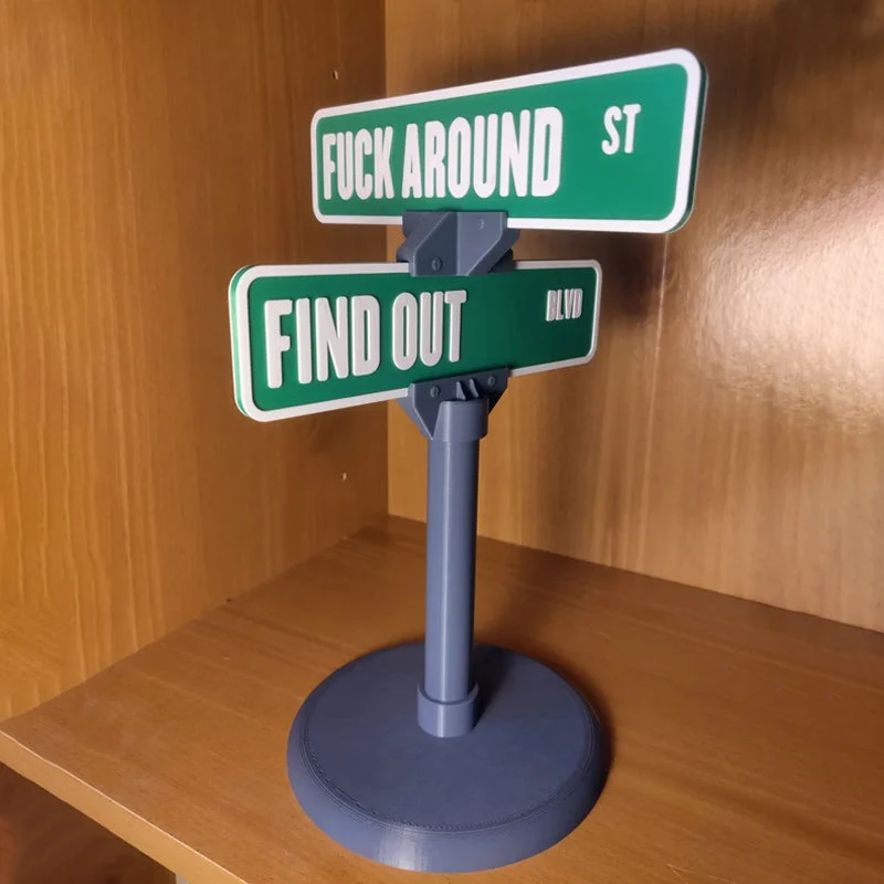 F Around/Find Out Street Sign Desk Decoration - Image 5
