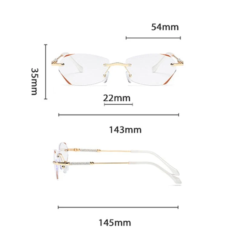 Fashionable Anti-blue Light Rimless Reading Glasses - Image 11