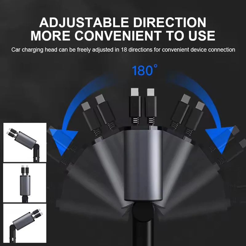 Fast Charge Retractable Car Charger - Image 7