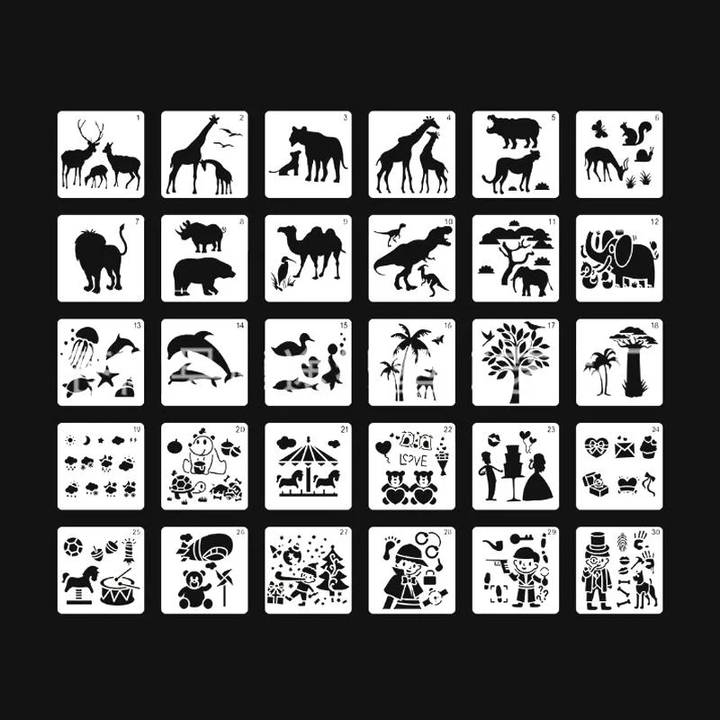 Fast Draw Stencil Art Templates( 12 or 24 Sheets/Set ) - Image 18