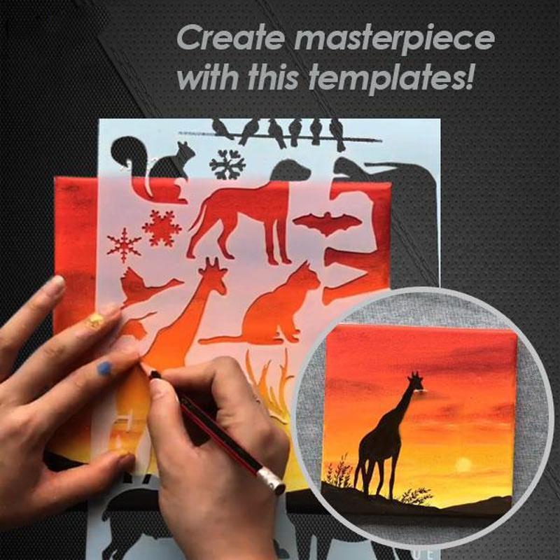 Fast Draw Stencil Art Templates( 12 or 24 Sheets/Set ) - Image 2