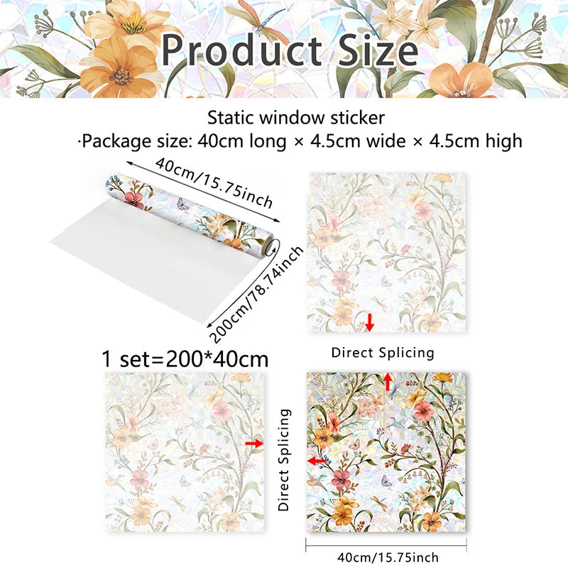 Floral Pattern Window Sticker - Image 13