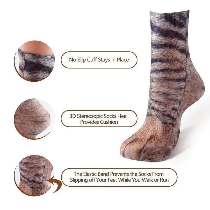 Flurry 3D Animal Paw Socks-[ONE SIZE FITS ALL] - Image 2