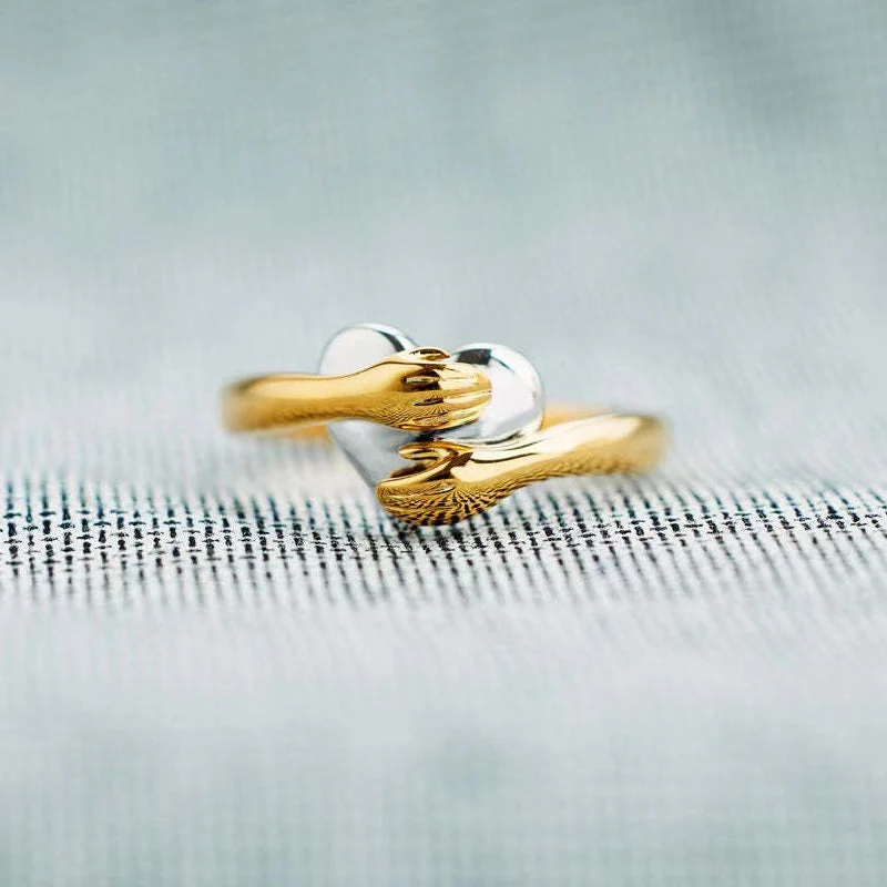FOR DAUGHTER - MY HEART ALWAYS HOLDS YOU HEART HUG RING - Image 3