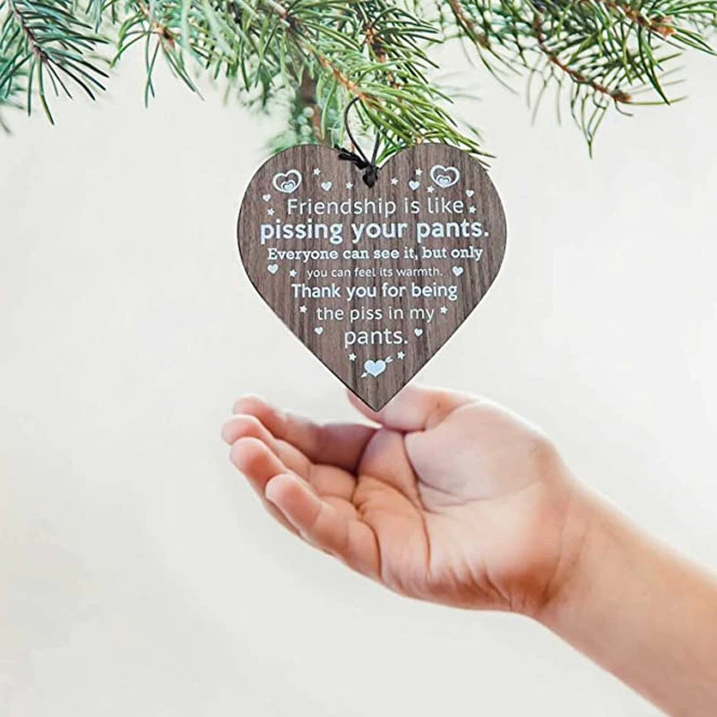 Friendship Wood Pendant Christmas Tree Decor（3pcs） - Image 3