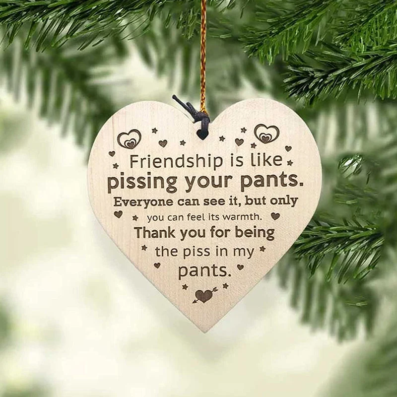 Friendship Wood Pendant Christmas Tree Decor（3pcs） - Image 7