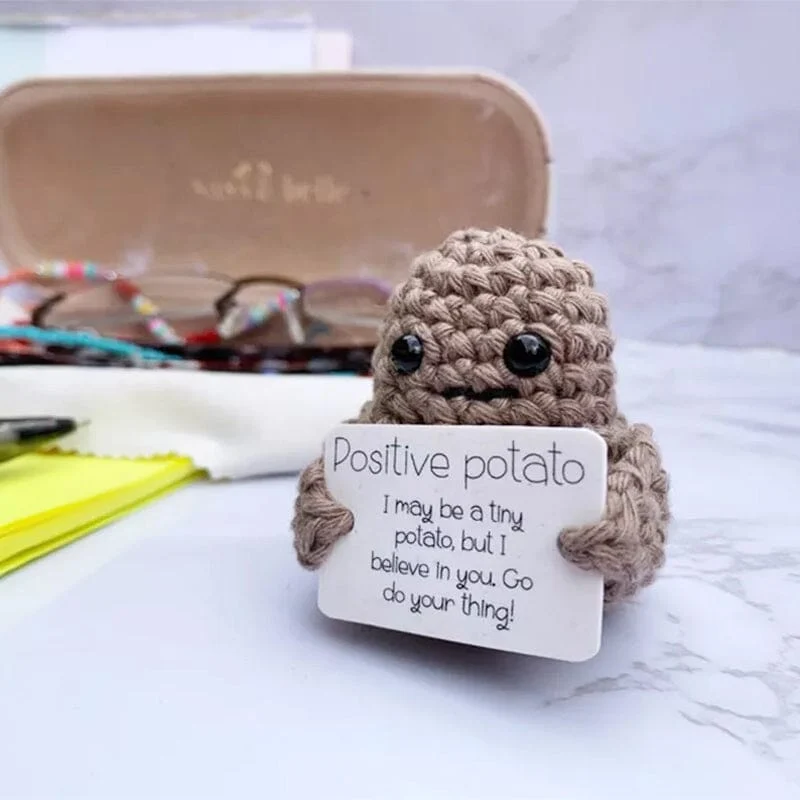 Funny Gift Knitted Positive Potato - Image 4
