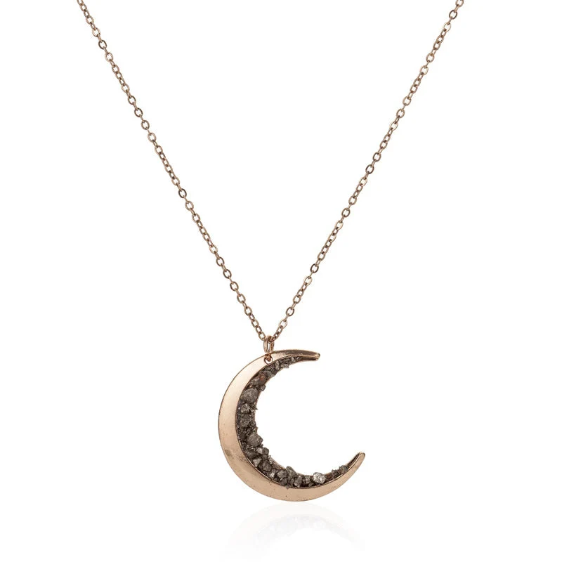 Half Crescent Moon Necklace - Image 7