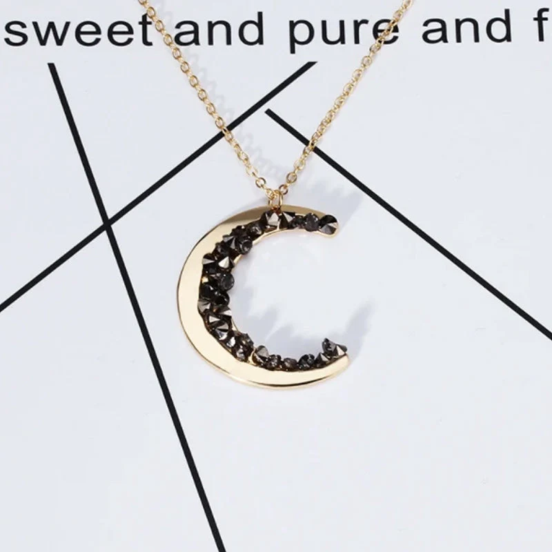 Half Crescent Moon Necklace - Image 8