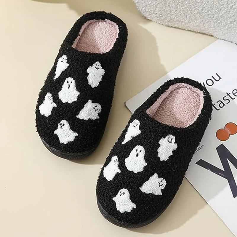 Halloween Ghost Plush Slippers - Image 11