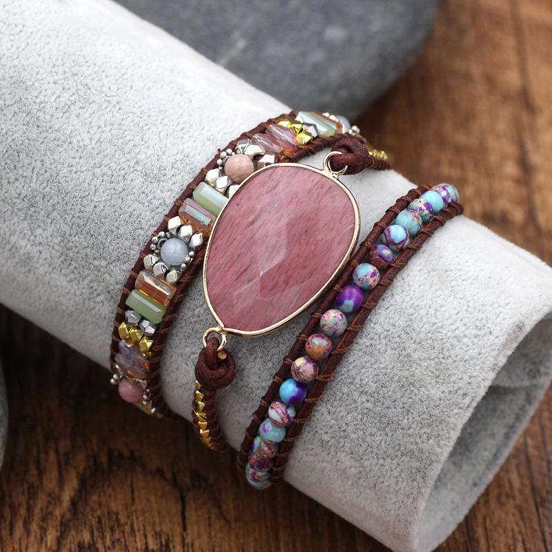 Handmade Natural Stone Wrap Bracelet - Image 4