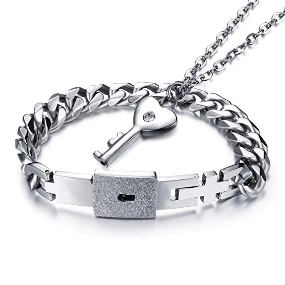 Heart Lock Bracelet & Necklace - Image 3
