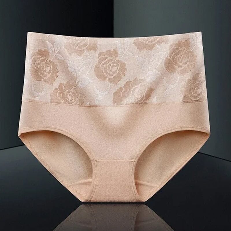 High Waist Cotton Print Flower Briefs - Image 16