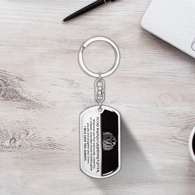 Keepsake for Granddaughter Keychain - Image 2