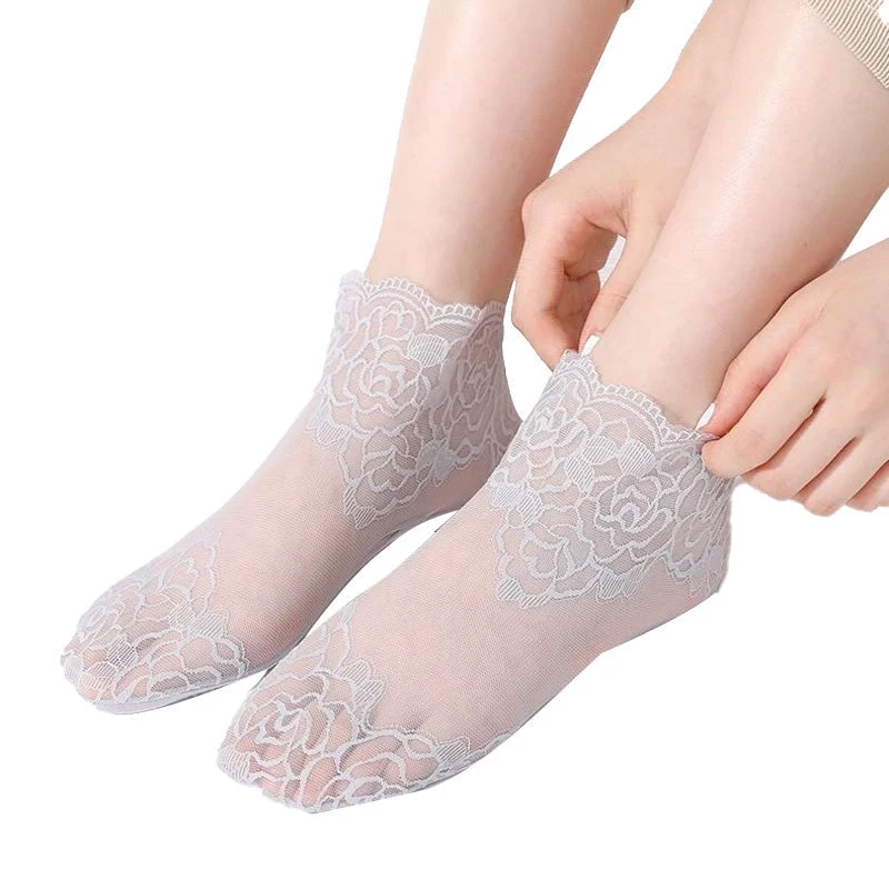 Ladies Fashion Lace Socks (6 Pairs) - Image 13