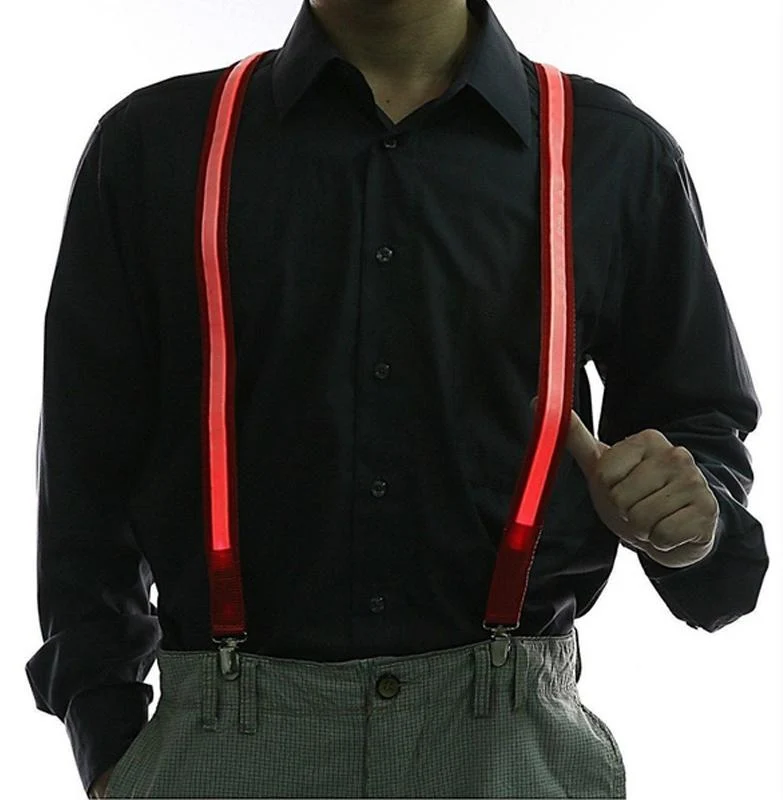 Light Up LED Suspenders Bow Tie - Image 8