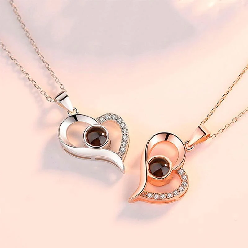 Love Projection Heart Necklace (I Love You in 100 Languages) - Image 6