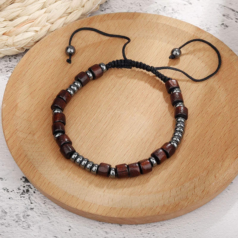 Magnet Nylon Braided Morse Code Bracelet - Image 3