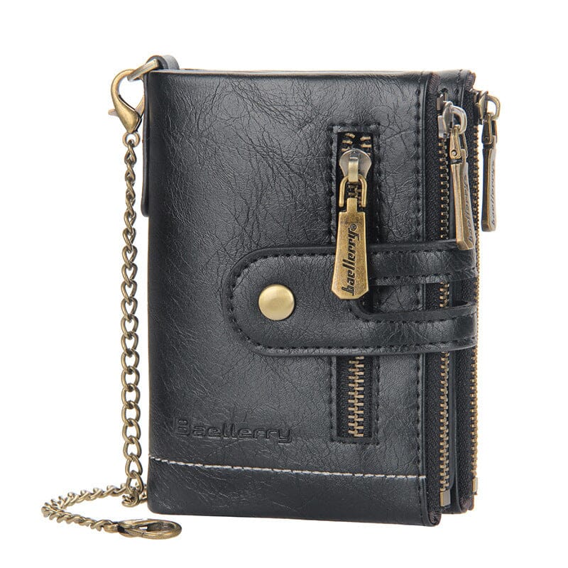 Men‘s RFID Wallet with Chain, Retro Bifold Card Holder Purse - Image 11
