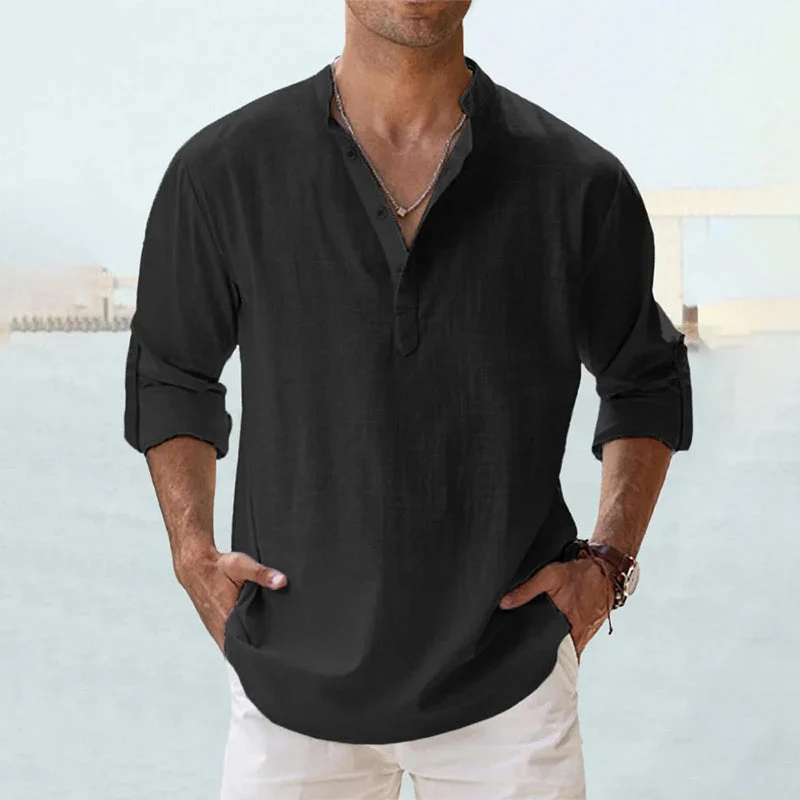 Men's Cotton Linen Casual Shirt - Image 5