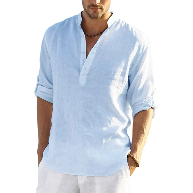 Men's Cotton Linen Hippie Casual T-Shirt - Image 10