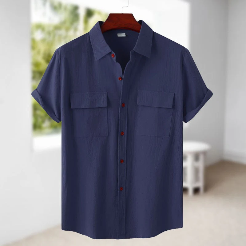 Men's Linen Short Sleeve Shirt - Image 12
