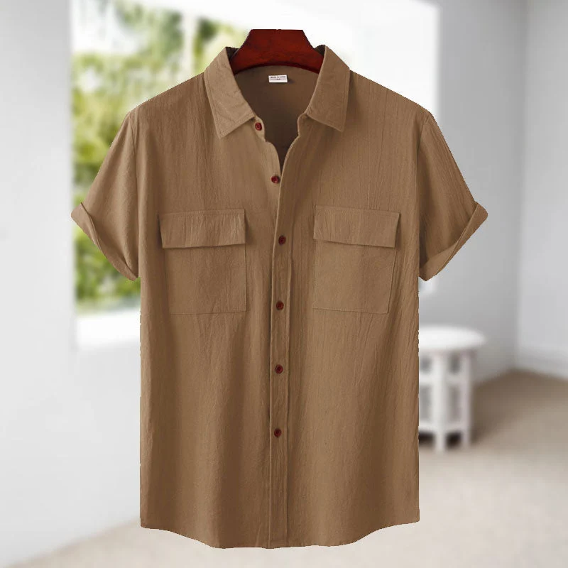 Men's Linen Short Sleeve Shirt - Image 15