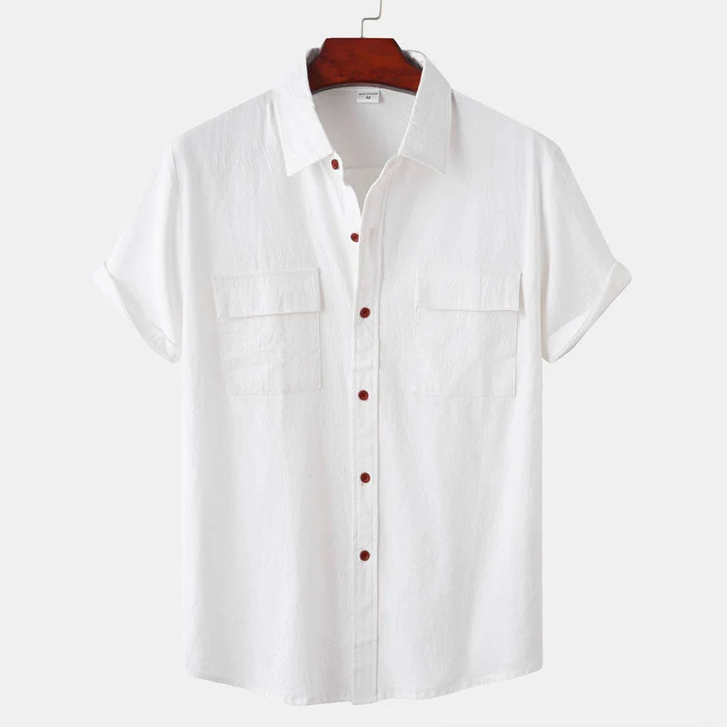 Men's Linen Short Sleeve Shirt - Image 3
