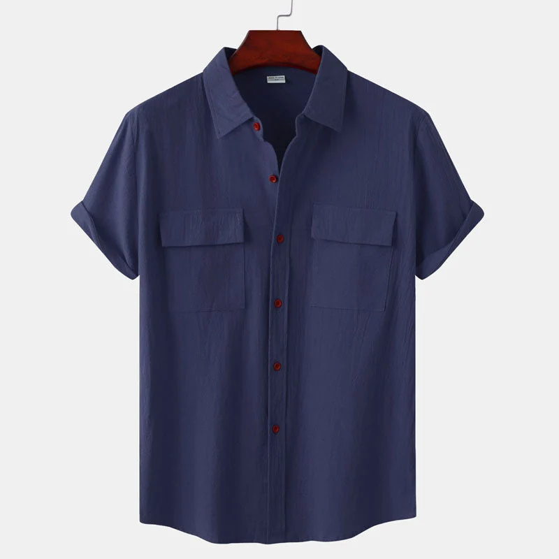Men's Linen Short Sleeve Shirt - Image 4