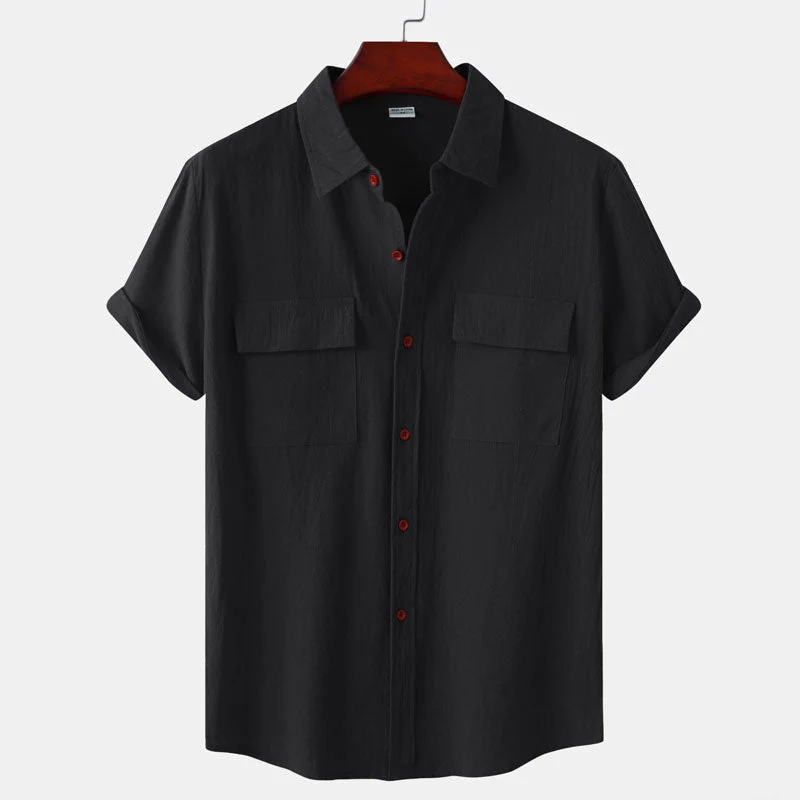 Men's Linen Short Sleeve Shirt - Image 5