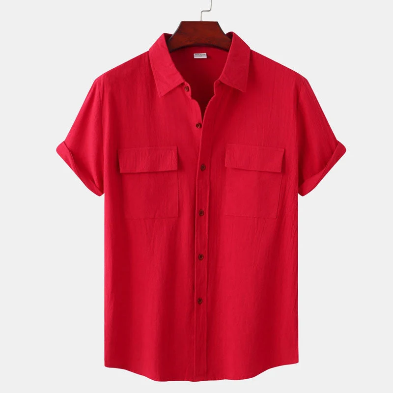 Men's Linen Short Sleeve Shirt - Image 6