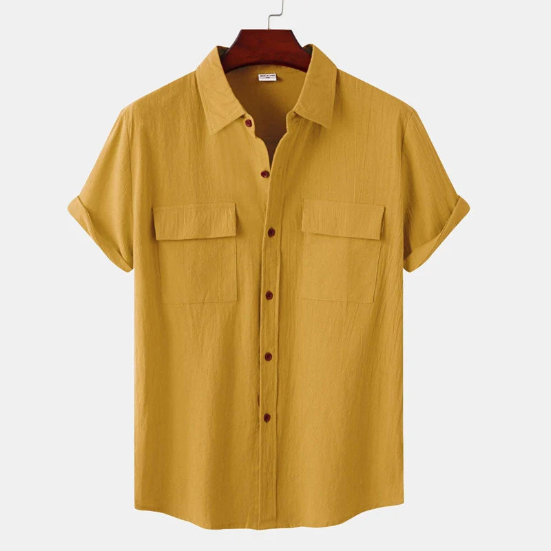 Men's Linen Short Sleeve Shirt - Image 7