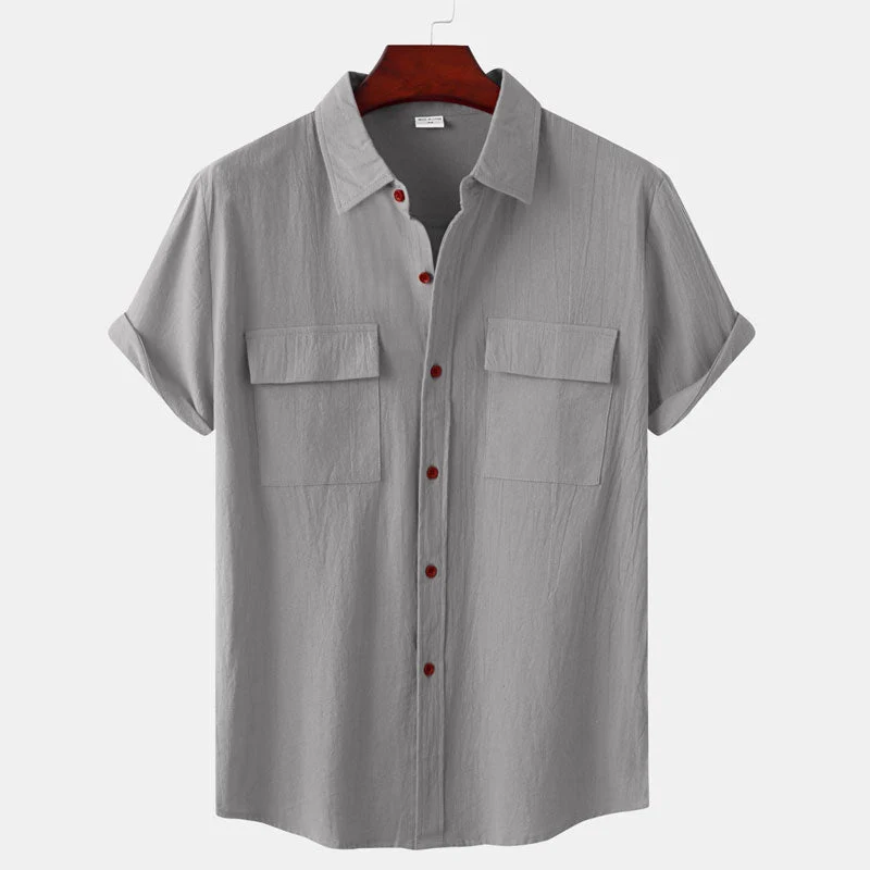 Men's Linen Short Sleeve Shirt - Image 8