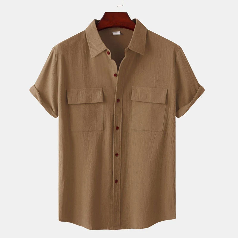 Men's Linen Short Sleeve Shirt - Image 9