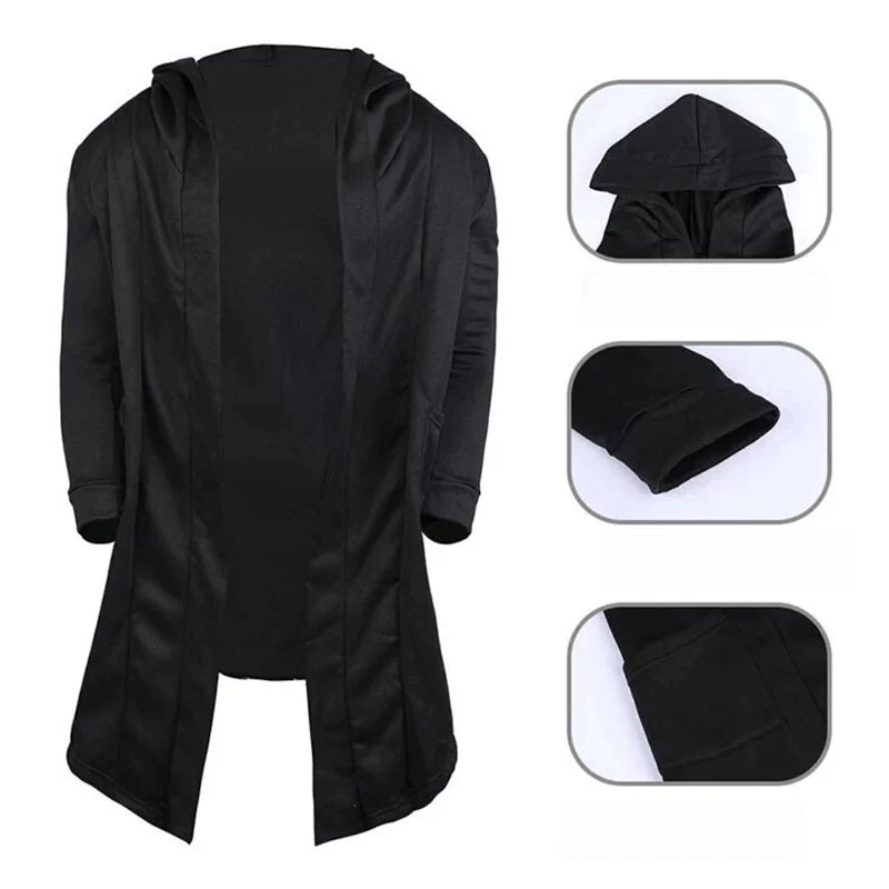 Men's Long Hoodie Jacket - Image 3