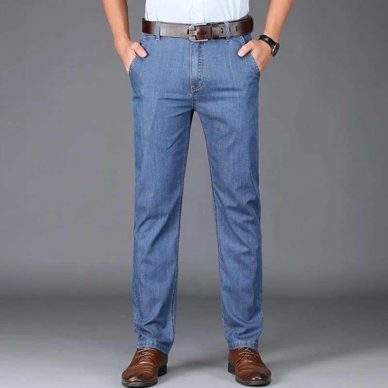 Men's micro-elastic breathable ultra-light jeans - Image 5