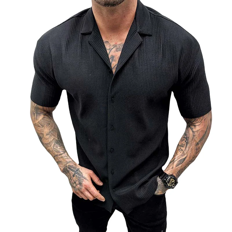 Men's Short Sleeve Cardigan Shirt - Image 10