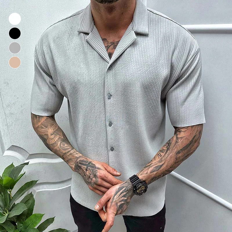Men's Short Sleeve Cardigan Shirt - Image 2