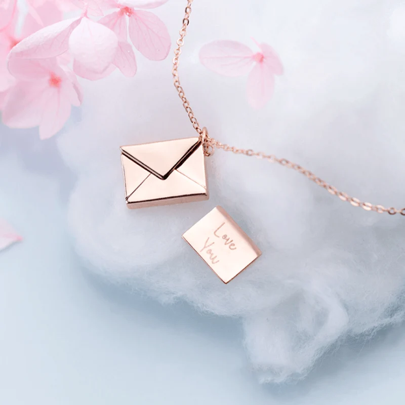 Metal Envelope Necklace - Image 5