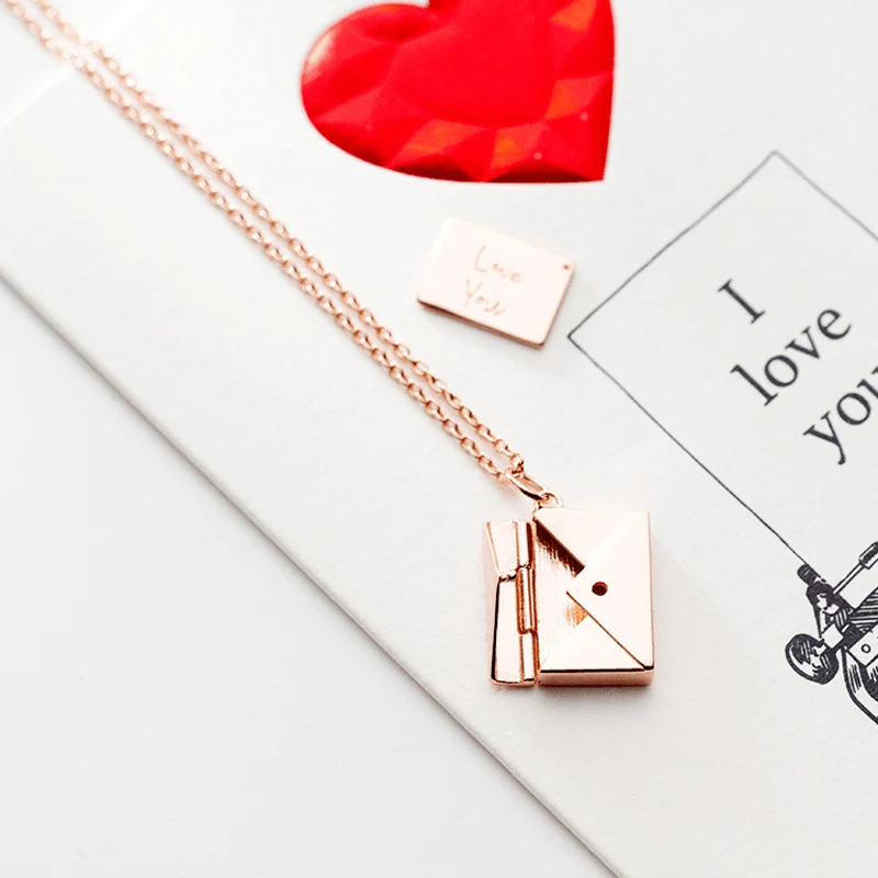 Metal Envelope Necklace - Image 6