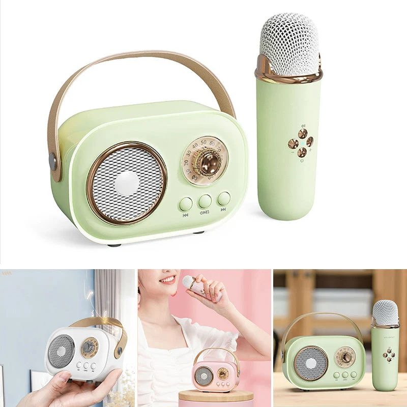 Mini Karaoke Machine & Bluetooth Speaker With Wireless Microphone - Image 8