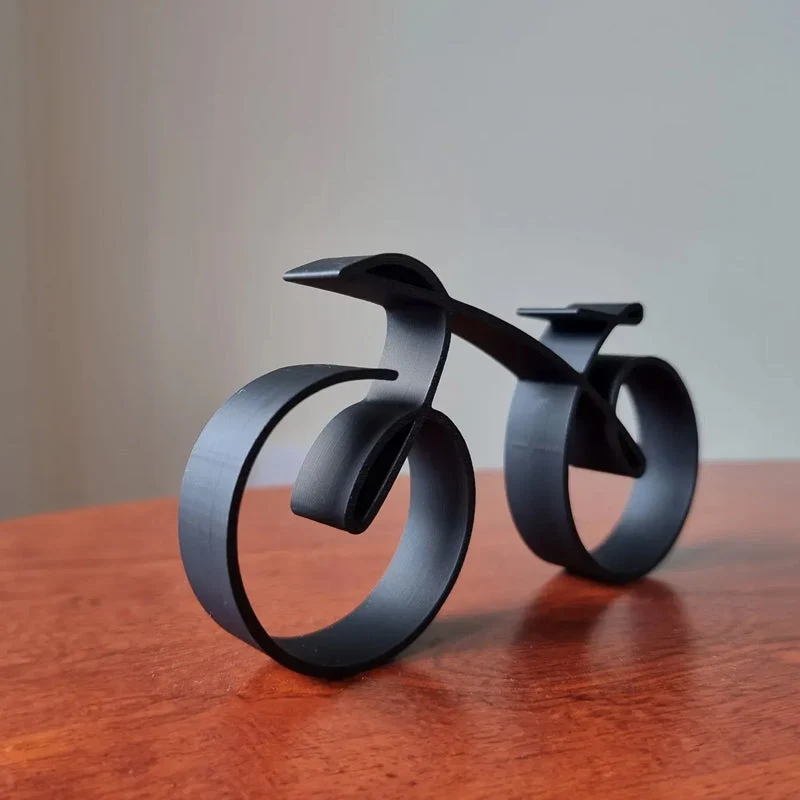Minimalist Bicycle Sculpture Wireframe Style - Image 4