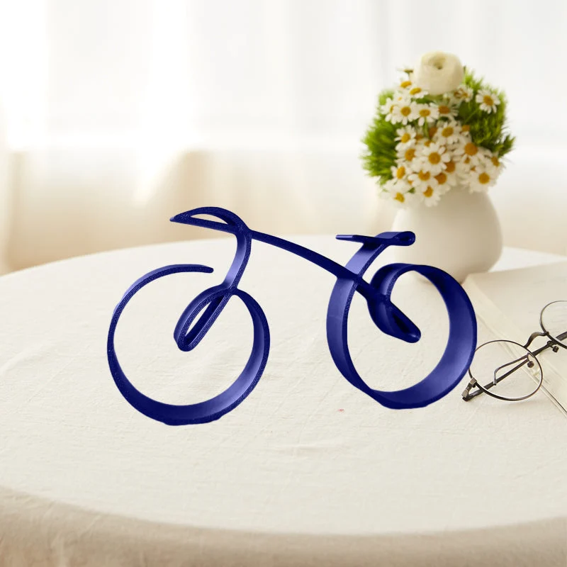 Minimalist Bicycle Sculpture Wireframe Style - Image 7