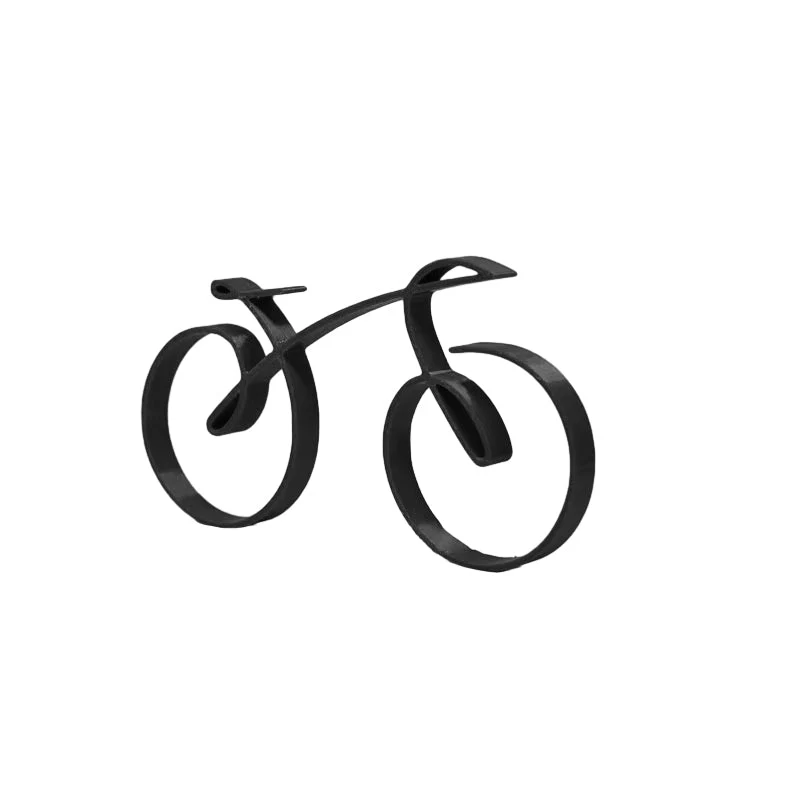 Minimalist Bicycle Sculpture Wireframe Style - Image 9